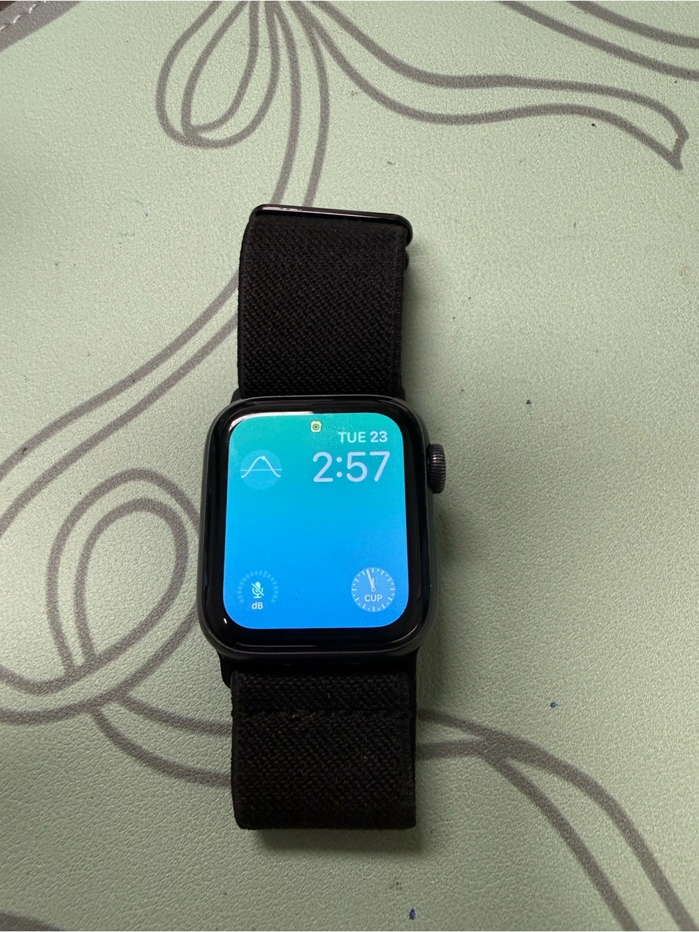 Apple Watch with Black Sport Loop and Midnight Case